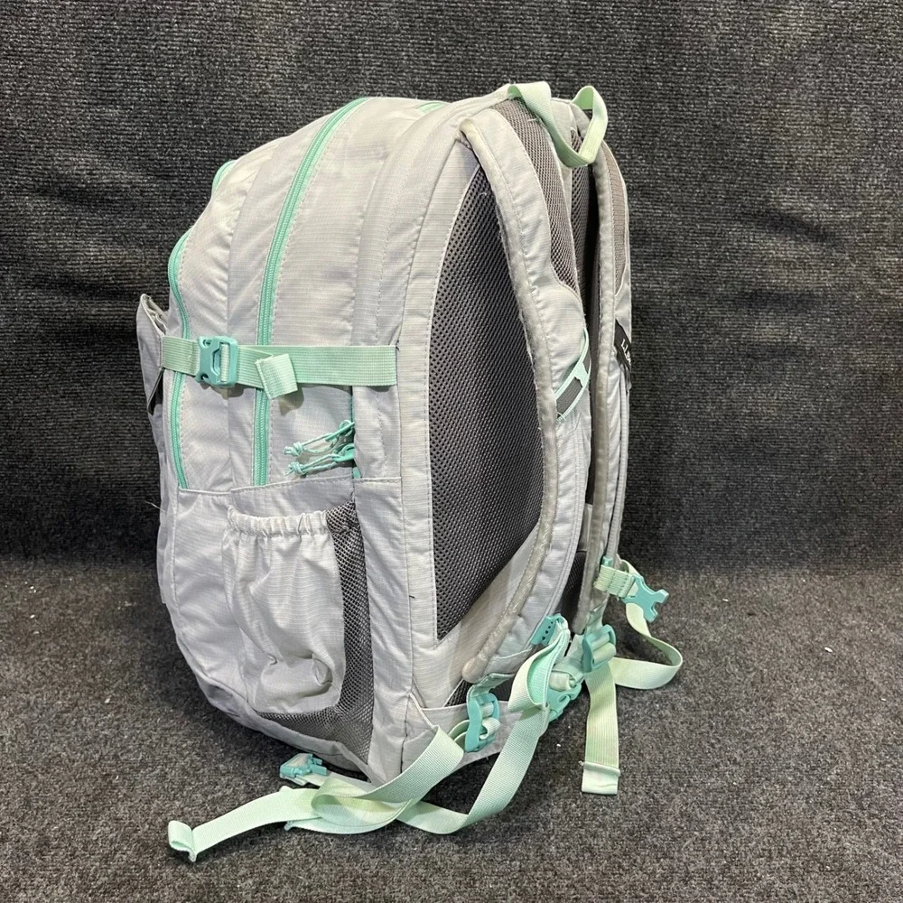 L.L. Bean 510387 Comfort Carry Laptop Pack 42L Gray Mint Backpack School Bag